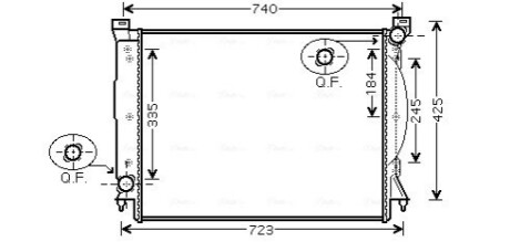 Радиатор, охлаждения дивгателя AVA COOLING AIA2245