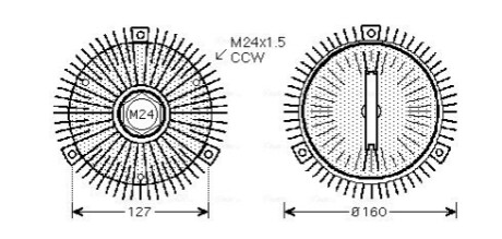 Сцепление, вентилятор радиатора AVA COOLING AI C286