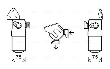 Osuszacz klimatyzacji pasuje do: AUDI A8 D3 2.8-4.2 10.02-07.10 AVA COOLING AID348