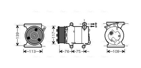 Компрессор, кондиционер AVA COOLING AUAK185