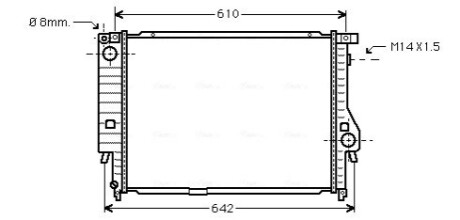 Радиатор, охлаждения дивгателя AVA COOLING BW2144