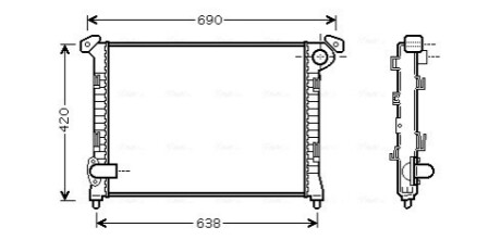 Радиатор, охлаждения дивгателя AVA COOLING BW2286