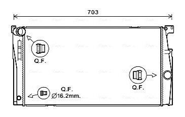 Радіатор охолодження BMW 5 (F10) 11-16 N20 AVA COOLING BW2624