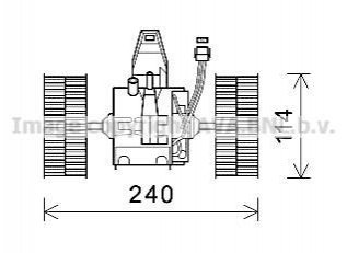 Вентилятор отопителя bmw 5 (e60 6 (e63) AVA COOLING BW8491 (фото 1)