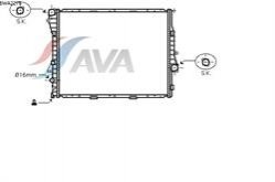 Радіатор, охолодження двигуна AVA COOLING BWA2275 (фото 1)