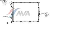 Радиатор BMW X5 4.6/4.8 01- (Ava) AVA COOLING BWA 2276