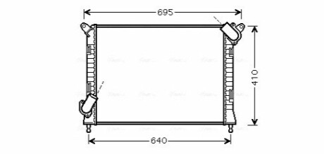 Радиатор, охлаждения дивгателя AVA COOLING BWA2307