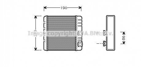 Радиатор отопителя салона BMW 3e46 00>, X3e83 AVA COOLING BWA6211