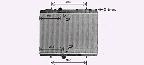 Радіатор, Система охолодження двигуна AVA COOLING CN2328