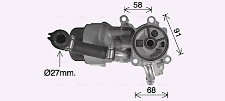 Радіатор масляний CITROEN/FIAT/FORD/VOLVO у зборі (Ava) AVA COOLING CN3307H (фото 1)