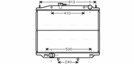 Радіатор, охолодження двигуна AVA COOLING DN2265