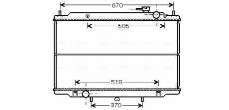 Радіатор охолодження NISSAN PICKUP D22-NP300 98+ (AVA) AVA COOLING DN2266