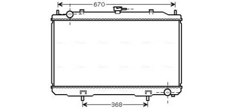 Радіатор, охолодження двигуна AVA COOLING DN2324