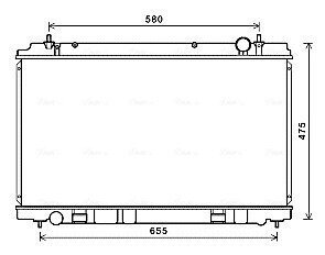 Радіатор, Система охолодження двигуна AVA COOLING DN2400