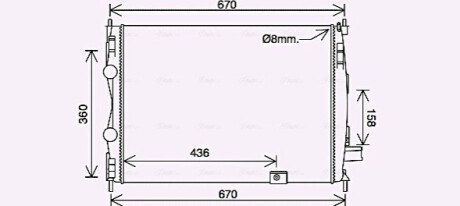 CHLODNICA NISSAN QASHQAI 07- AVA COOLING DN2445 (фото 1)