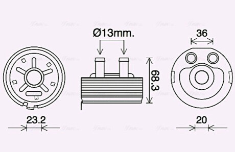 Охолоджувач оливи AVA COOLING DN3443