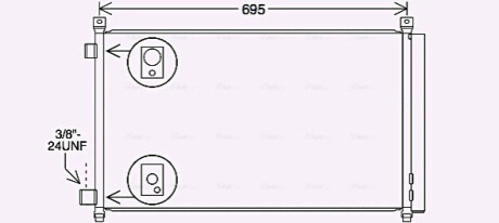 Радіатор кодиціонера AVA COOLING DN5456D