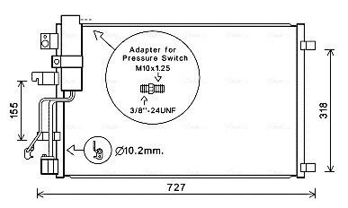 Радіатор кодиціонера AVA COOLING DNA5290D