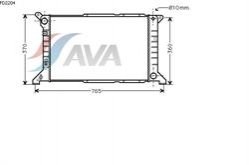 Радіатор TRANSIT5 2.5TD MT-AC 94- (Ava) AVA COOLING FD2204