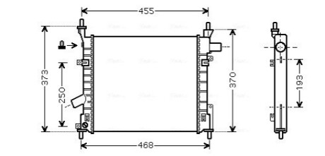 Радиатор, охлаждения дивгателя AVA COOLING FD2372