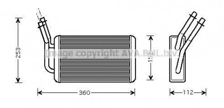 Радиатор отопителя салона Ford Tranzit 00>06 AVA COOLING FD 6316