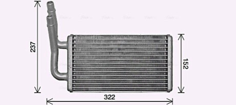 Радиатор отопителя салона Ford Tranzit 06> AVA COOLING FD6661