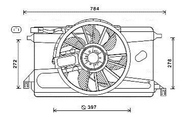 Вентилятор, охлаждение двигателя AVA COOLING FD7561