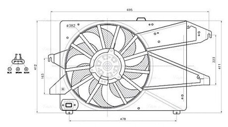 Вентилятор AVA COOLING FD7713