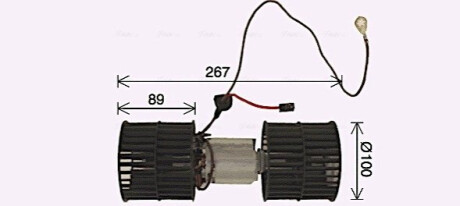 Dmuchawa pasuje do: FORD ESCORT CLASSIC, ESCORT V, ESCORT V EXPRESS, ESCORT VI, ORION III 1.3-2.0 07.90-06.01 AVA COOLING FD8652