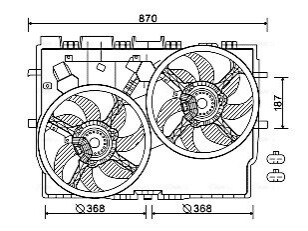 Вентилятор, охлаждение двигателя AVA COOLING FT 7583