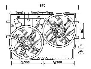 Вентилятор, охлаждение двигателя AVA COOLING FT 7584