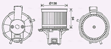 Dmuchawa pasuje do: ABARTH 500 / 595 / 695, 500C / 595C / 695C FIAT 500, 500 C, PANDA 0.9-1.4CNG 06.06- AVA COOLING FT8465