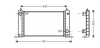 Радіатор, охолодження двигуна AVA COOLING FTA2243 (фото 1)