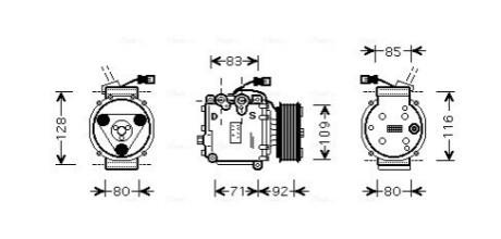 Компрессор, кондиционер AVA COOLING HDAK169