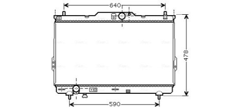 Радіатор охолодження двигуна Hyundai Santa Fe (01-06) 2,0d MT AVA AVA COOLING HY 2113