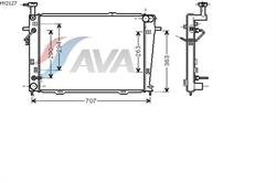 Радіатор охолодження (вир-во AVA) AVA COOLING HY2127