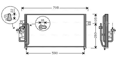 Радіатор кодиціонера AVA COOLING HY5059