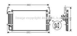 Конденсор кондиціонера COUPE2/LANTRA4/AVANTE 02- (AVA) AVA COOLING HY5092D