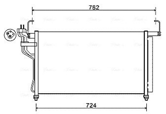 Конденсор кондиціонера Hyundai H-1 07-15 (Ava) AVA COOLING HY5315D