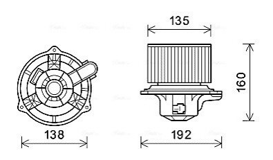 Вентилятор обігрівача HYUNDAI i30 (FD) (07-) (AVA) AVA COOLING HY8553