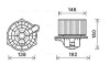 Электродвигатель, вентиляция салона AVA COOLING HY8554 (фото 1)