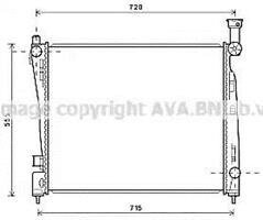 Радіатор, Система охолодження двигуна AVA COOLING JEA2054