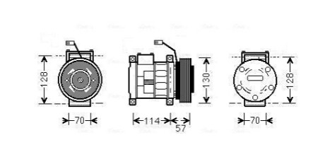 Компрессор, кондиционер AVA COOLING JEAK034