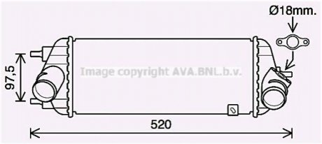 Інтеркулер HYUNDAI IX35 (2010) 1.7 CRDI (AVA) AVA COOLING KA4281