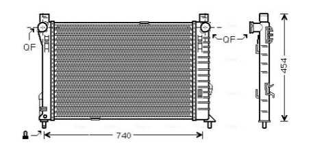 Радіатор, охолодження двигуна AVA COOLING MS2338