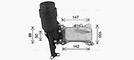 Радіатор масляний MERCEDES C-CLASS W 204 (07-) в сб. (AVA) AVA COOLING MS3741H