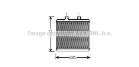 Радиатор отопителя салона MB C204 E212 AVA AVA COOLING MS6472