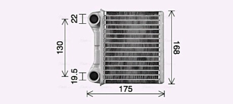 Теплообмінник, Система опалення салону AVA COOLING MS6762