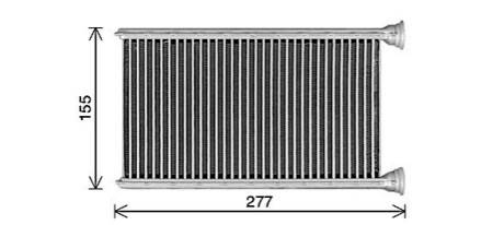 Радіатор обігрівача салону AVA COOLING MS6780