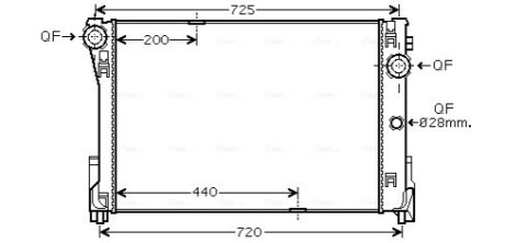 Радиатор, охлаждения дивгателя AVA COOLING MSA2474